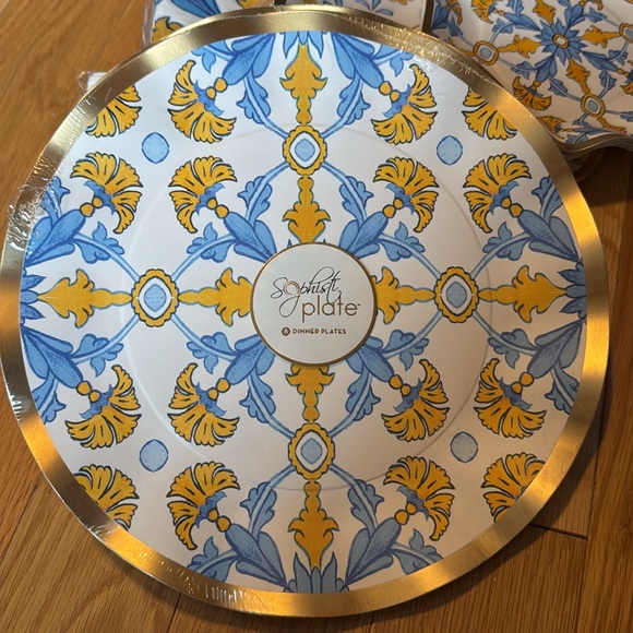 Sophisti Plate Luncheon Plate Napkin Flatware Set - Picture 2 of 11